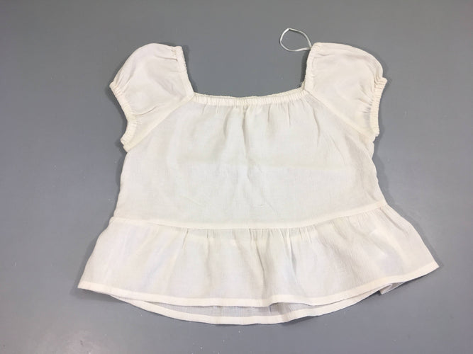 Blouse m.c écru texturé, moins cher chez Petit Kiwi