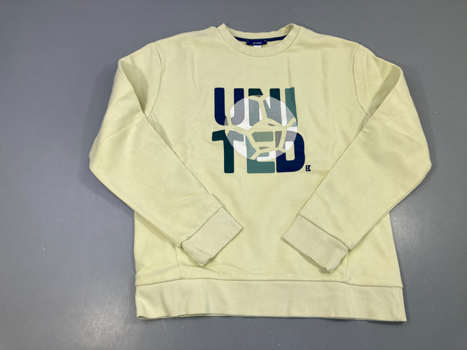 Sweat jaune pâle united, moins cher chez Petit Kiwi