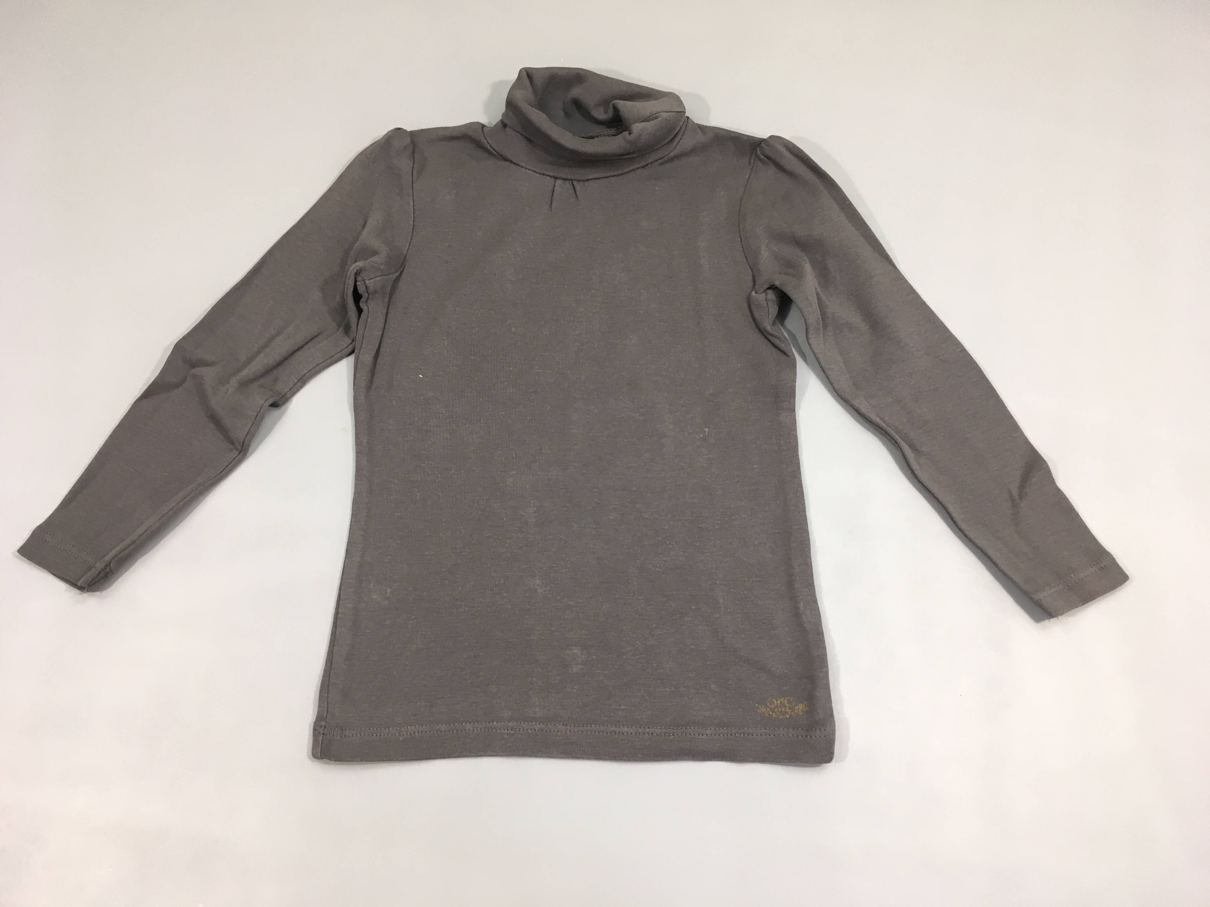 T-shirt m.l gris foncé col roulé