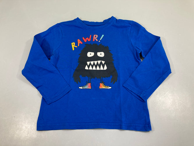 T-shirt m.l bleu monstre rawr!, moins cher chez Petit Kiwi