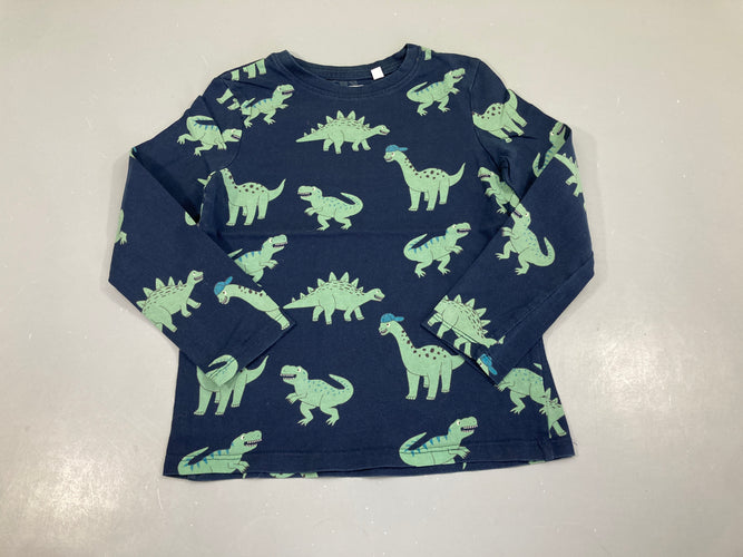 T-shirt m.l bleu foncé dinos, moins cher chez Petit Kiwi