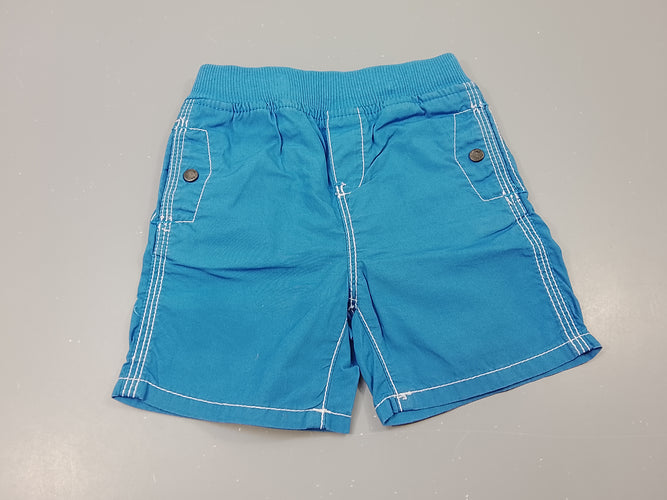Short bleu, taille élastique, moins cher chez Petit Kiwi