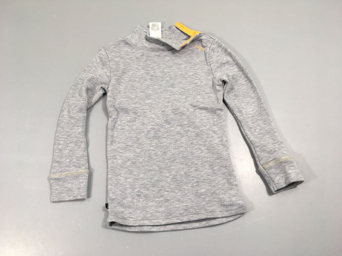 T-shirt m.l gris clair col montant, moins cher chez Petit Kiwi