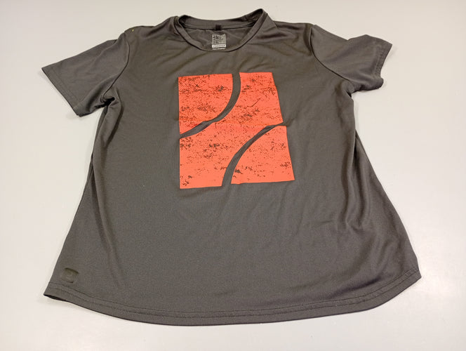 T-shirt m.c de sport noir, flocage orange, moins cher chez Petit Kiwi