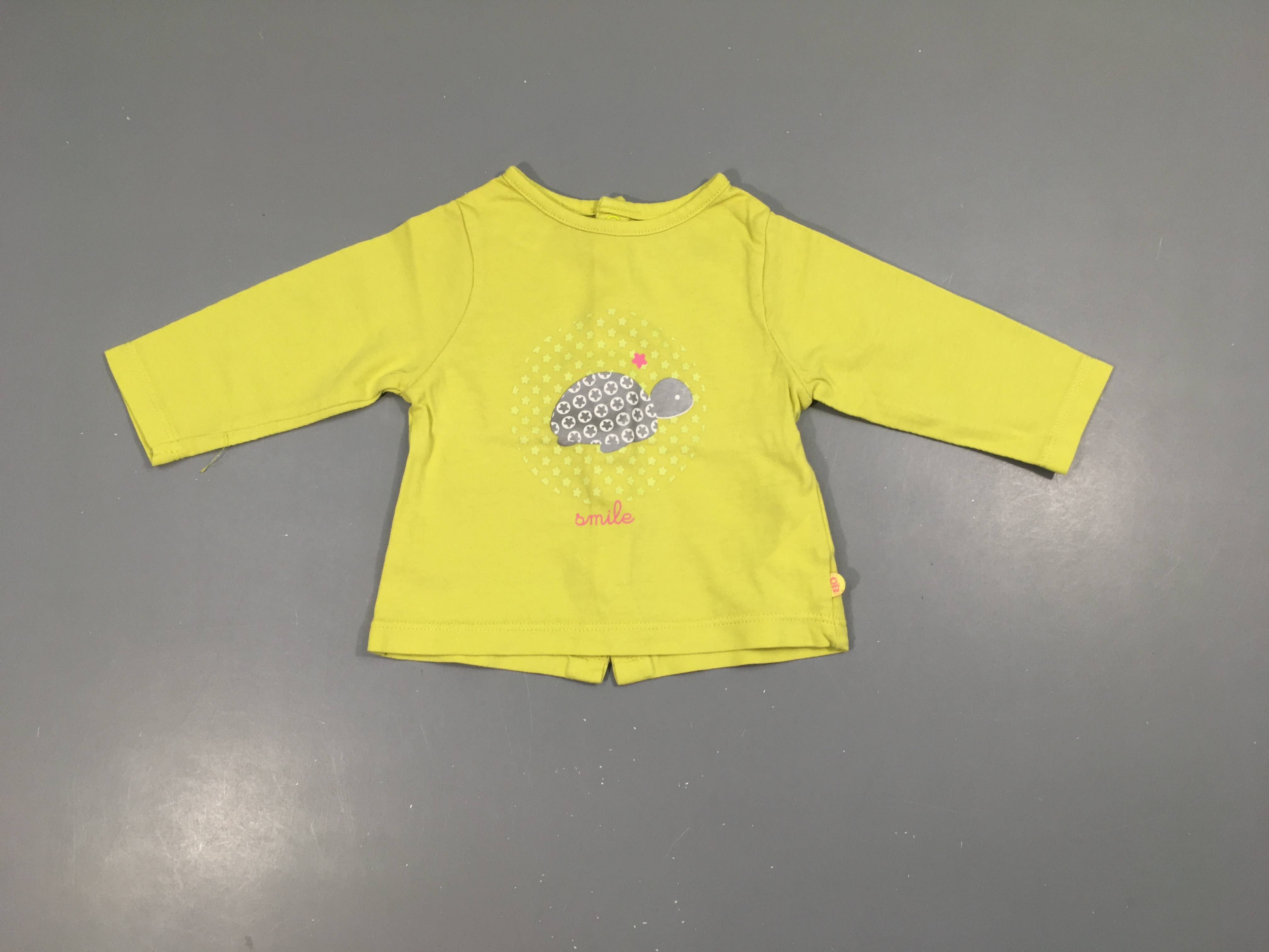 T-shirt m.l vert anis tortue