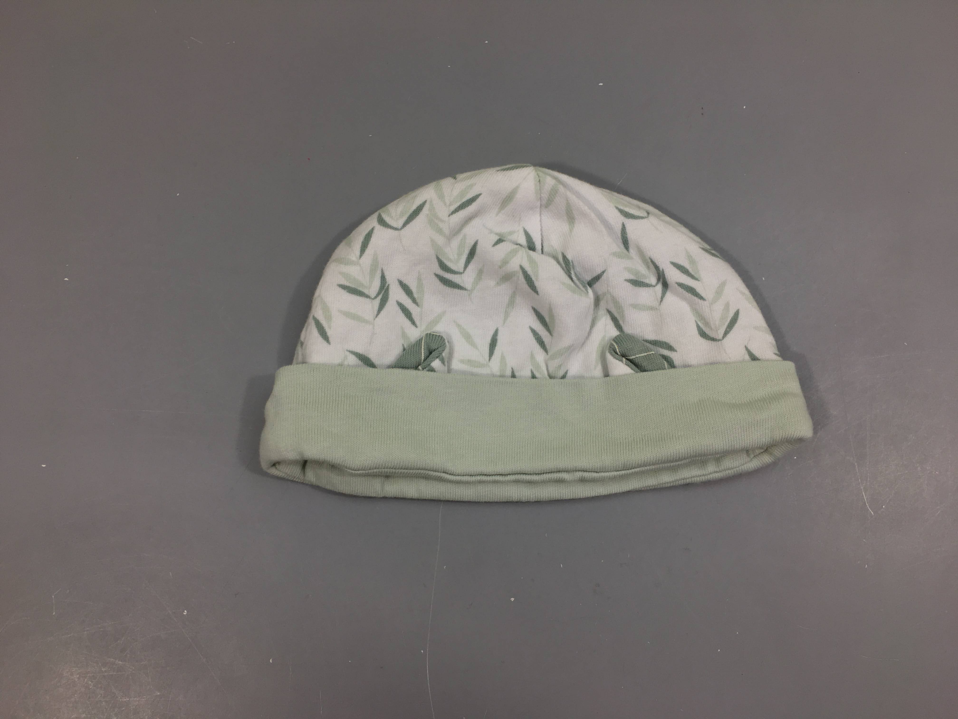 Bonnet jersey blanc/vert oreilles, Domiva