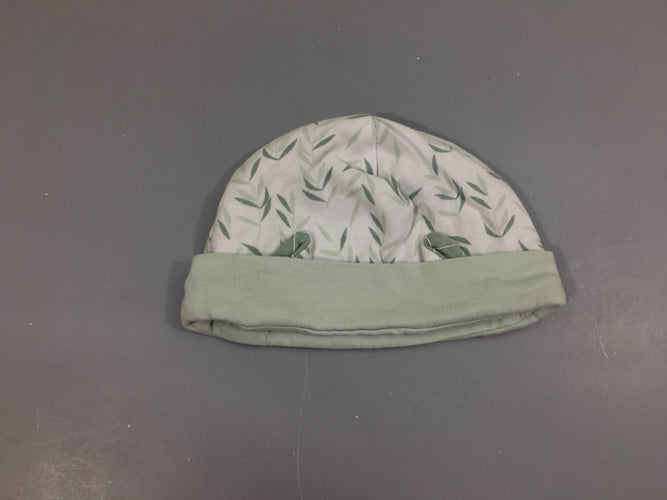 Bonnet jersey blanc/vert oreilles, Domiva, moins cher chez Petit Kiwi