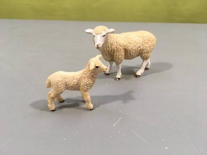 2 Moutons Schleich Maman et son petit, moins cher chez Petit Kiwi