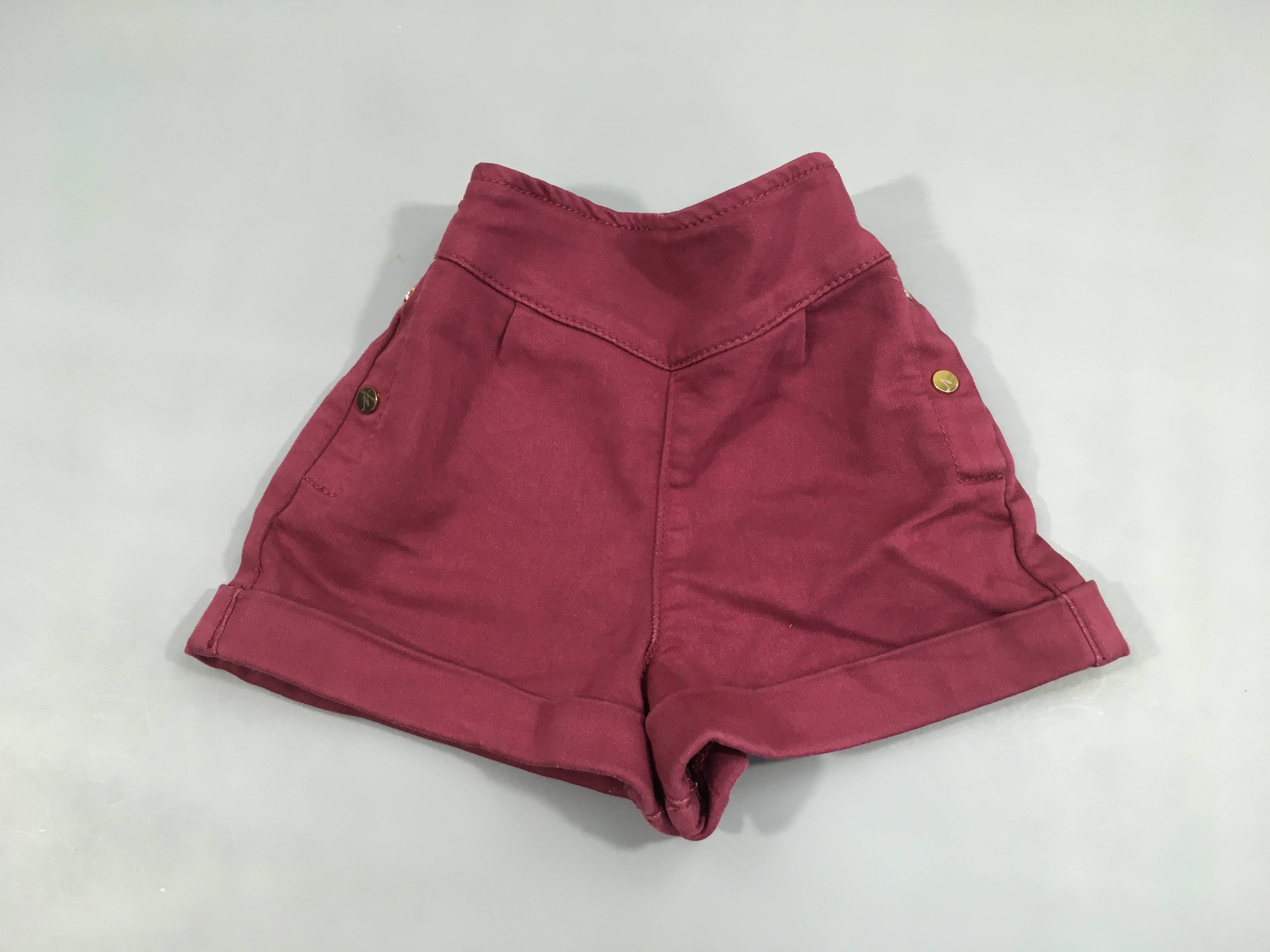Short bordeaux revers