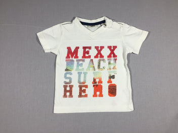 T-shirt m.c blanc col V Mexx beach