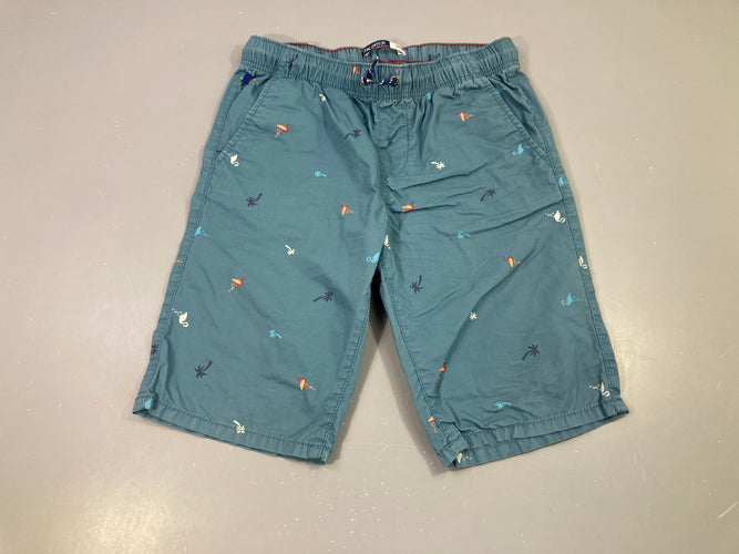 Bermuda slim bleu motifs été, moins cher chez Petit Kiwi