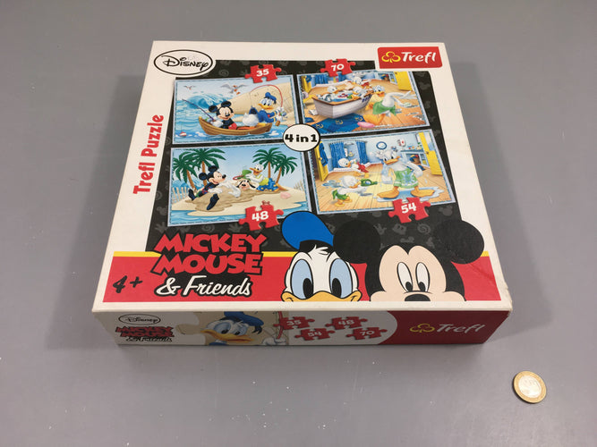 Complet 4 puzzles Mickey et ses amis, 4+, moins cher chez Petit Kiwi
