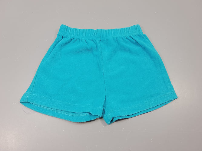 Short éponge turquoise, moins cher chez Petit Kiwi