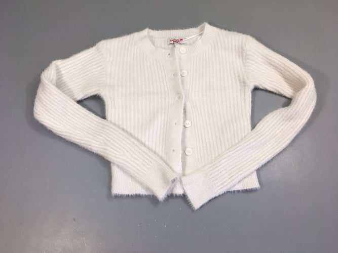 Gilet duveteux blanc cassé Jennyfer, moins cher chez Petit Kiwi