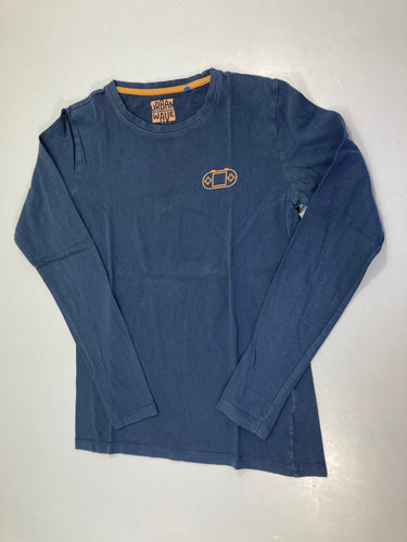 T-shirt m.l bleu foncé manette, moins cher chez Petit Kiwi