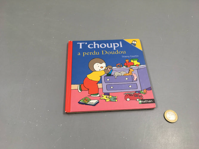 T'choupi aperdu doudou bas de pages légèrement usé, moins cher chez Petit Kiwi
