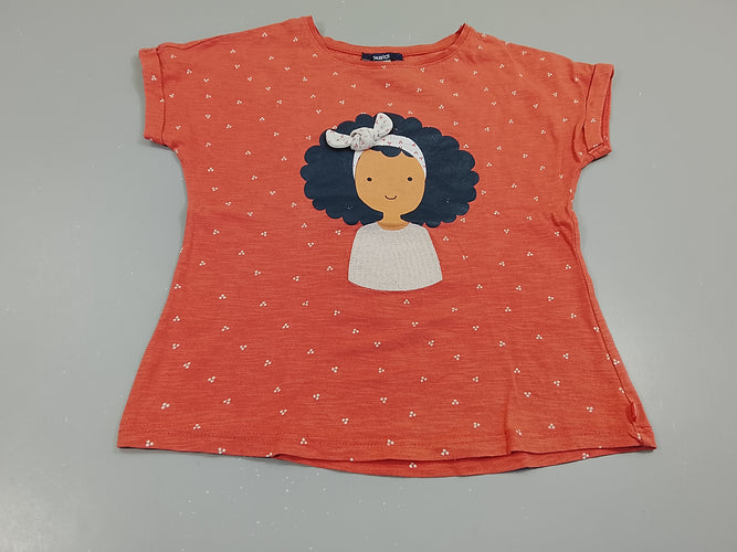 T-shirt m.c rose, fillette avec bandeau, moins cher chez Petit Kiwi