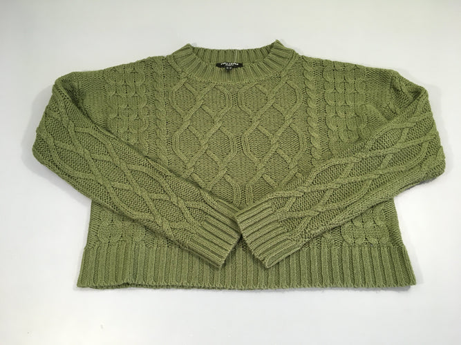 Pull mailles côtes vert Jennyfer, moins cher chez Petit Kiwi