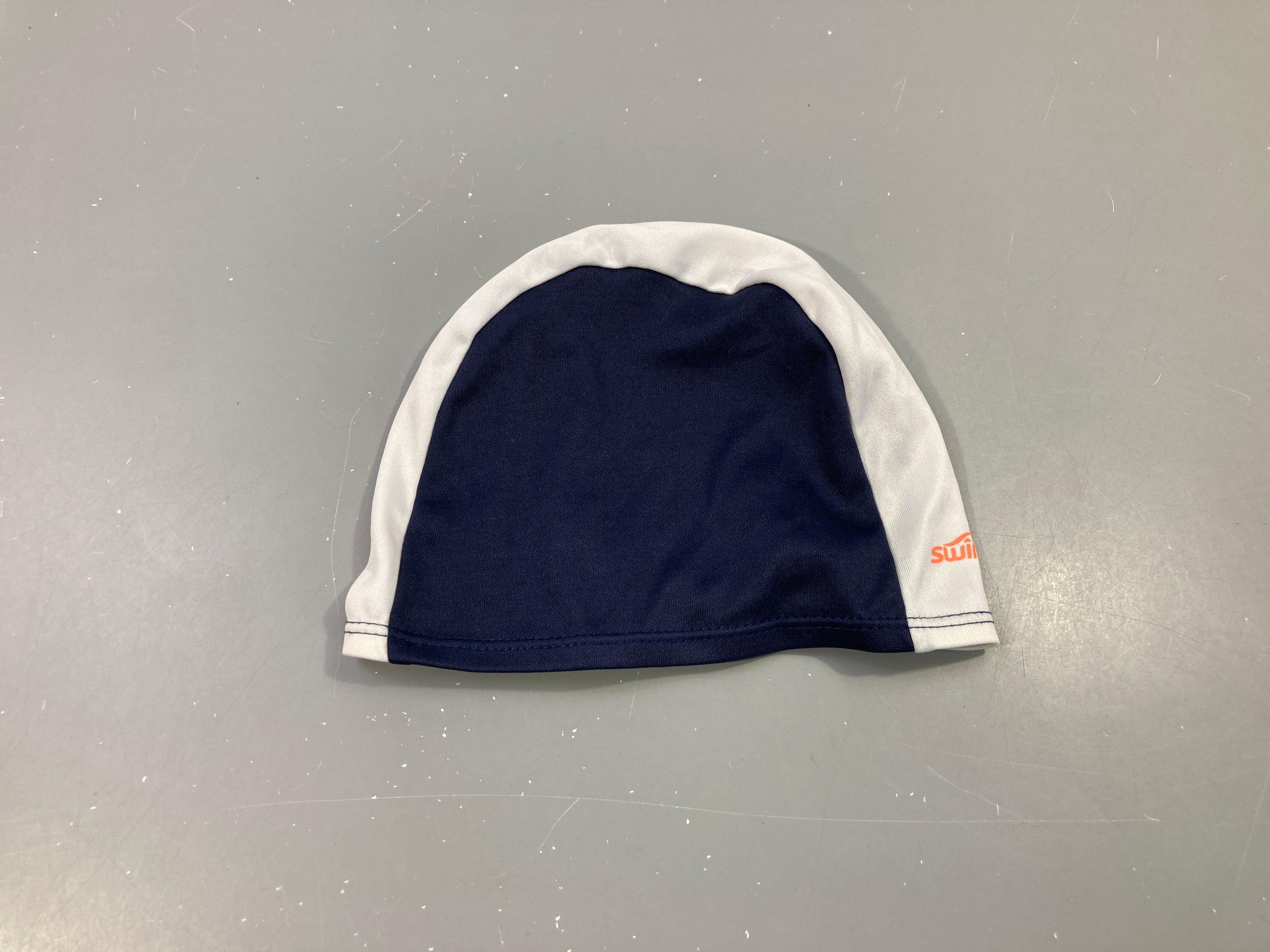 Bonnet de natation blanc/bleu swind