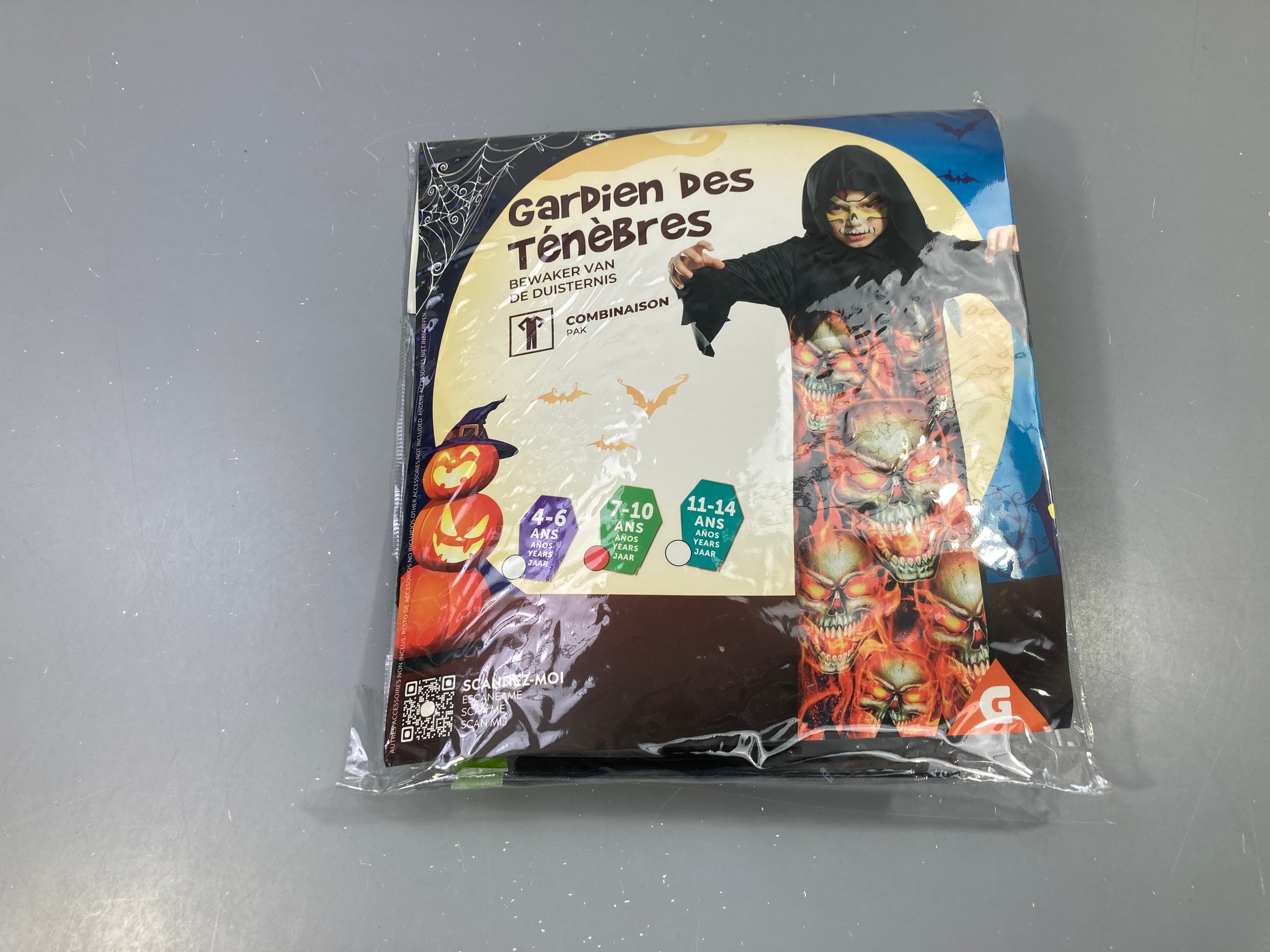 Déguisement gardien des ténèbres, 7-10ans