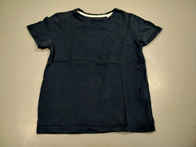 T-shirt m.c bleu marine  100% coton, moins cher chez Petit Kiwi