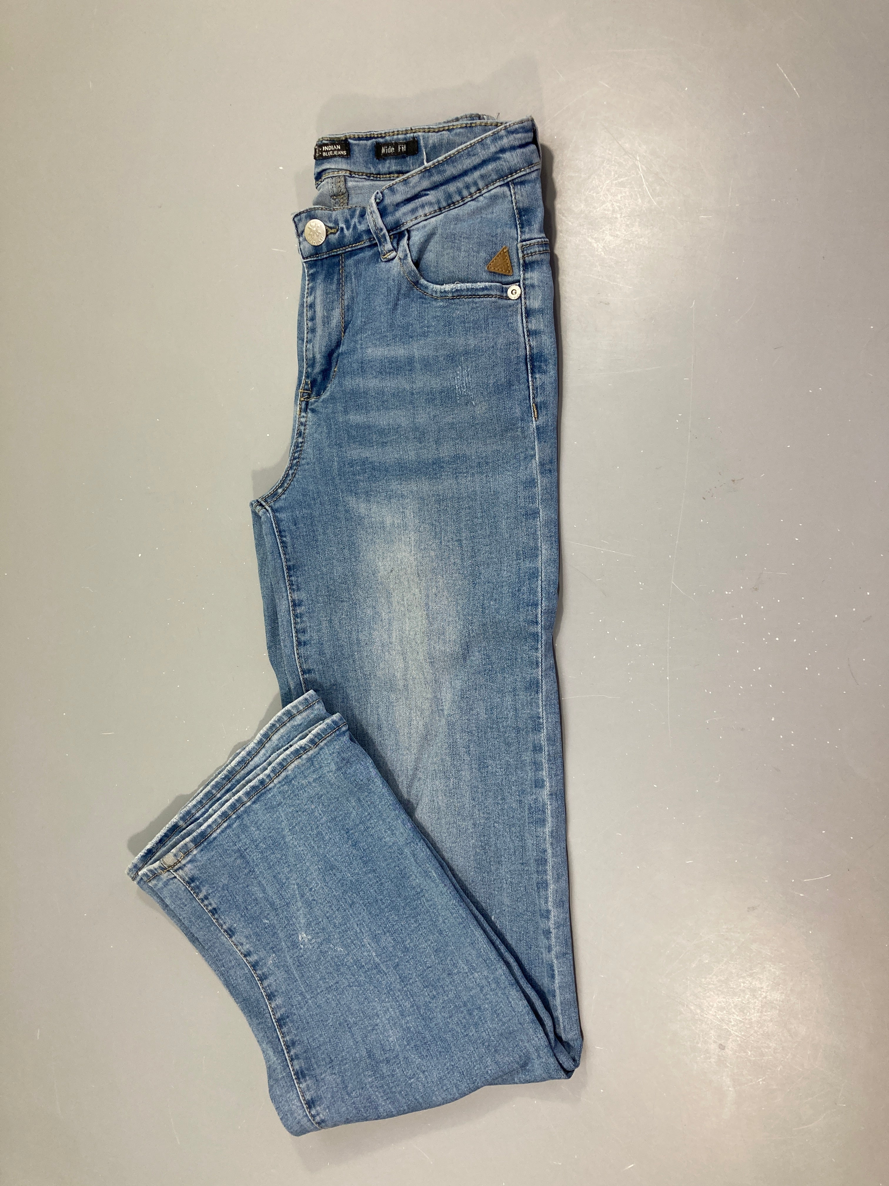 Jeans wide Fit effet éraillé Indian Bluejeans