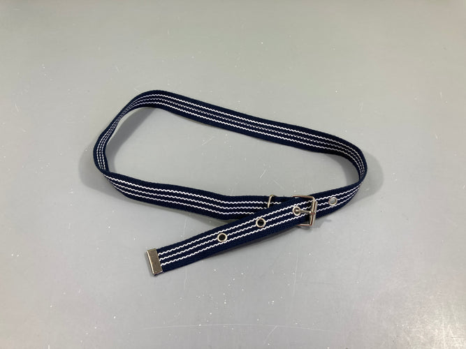 Ceinture bleu marine rayé blanc, moins cher chez Petit Kiwi