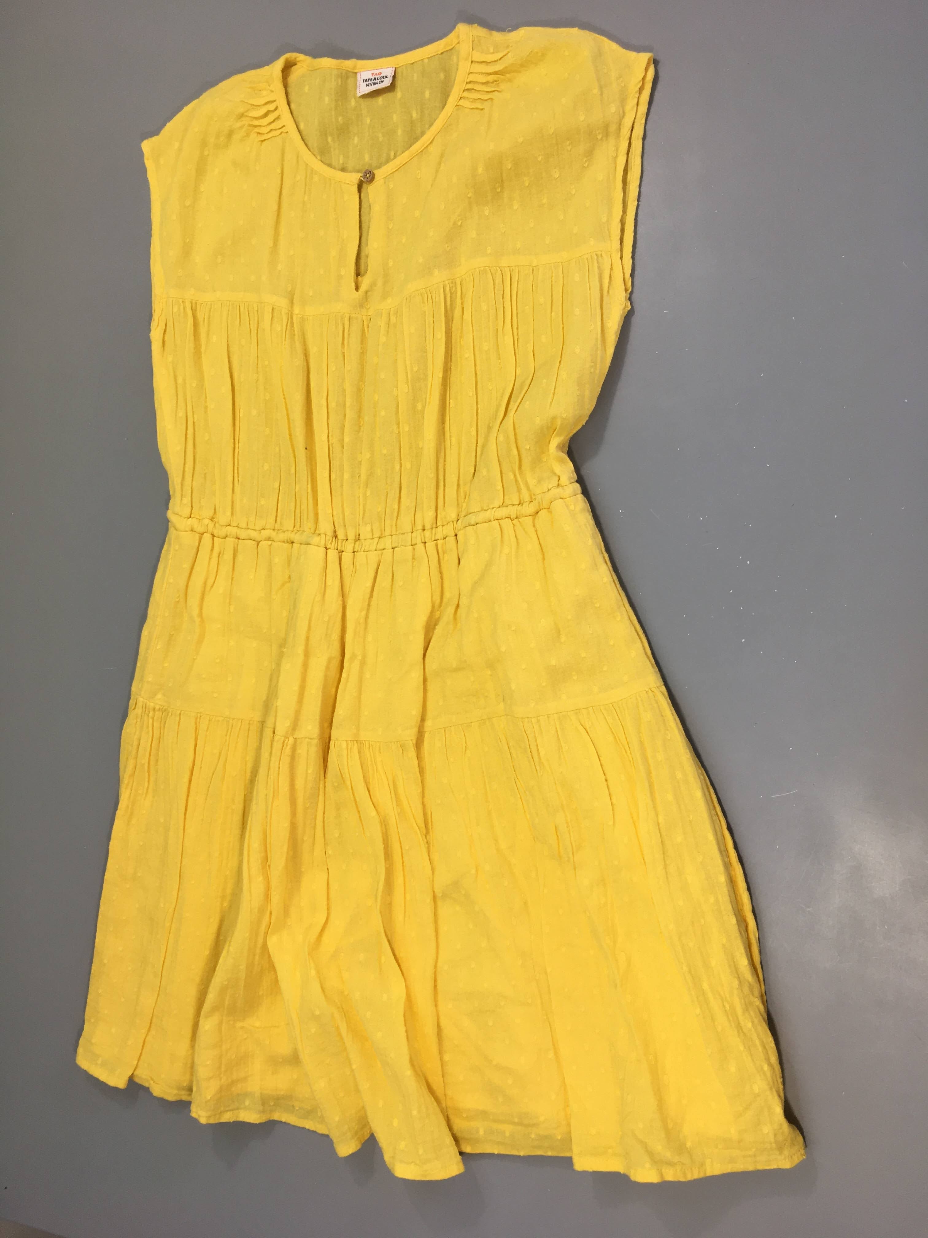 Robe s.m jaune texturée