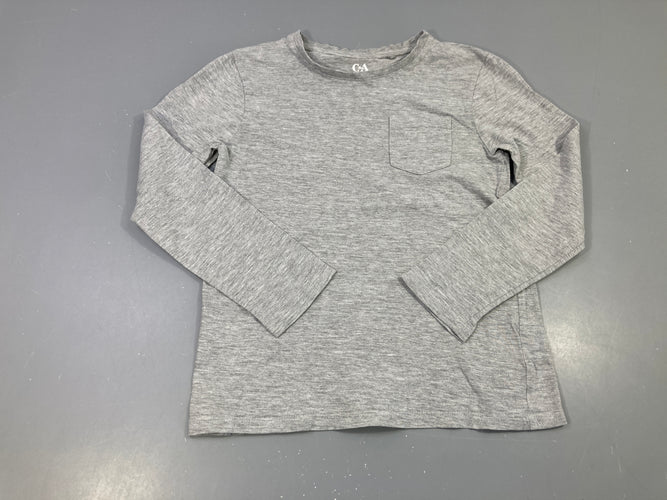 T-shirt m.l gris chiné poche, moins cher chez Petit Kiwi