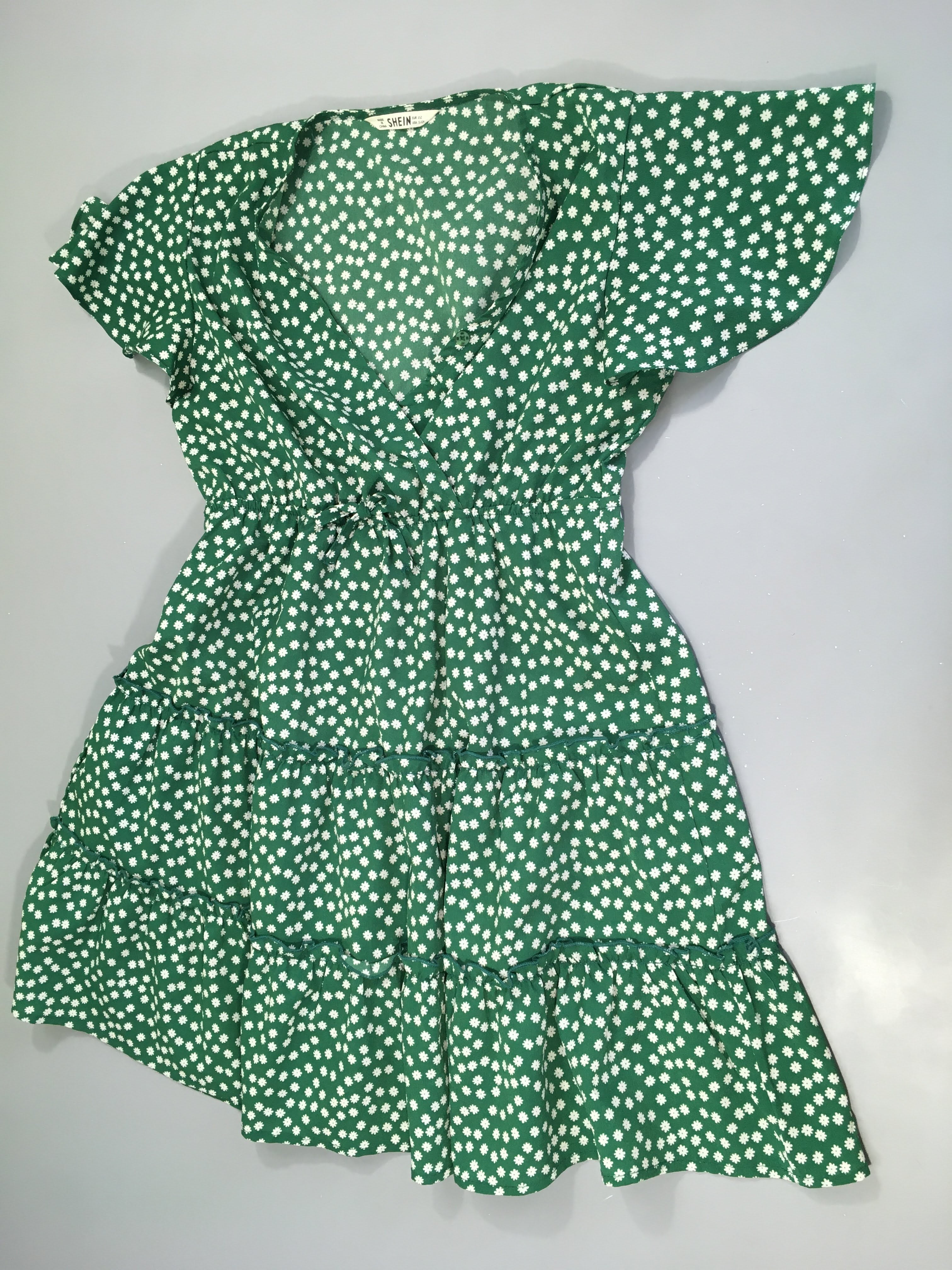 Robe m.c verte paquerette