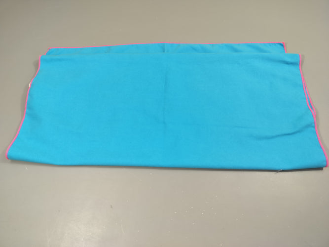 Essuie microfibre bleu bord rose 60x90cm, moins cher chez Petit Kiwi
