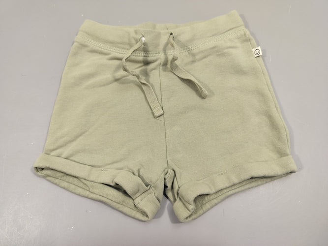 Short  vert clair à revers coton bio, moins cher chez Petit Kiwi