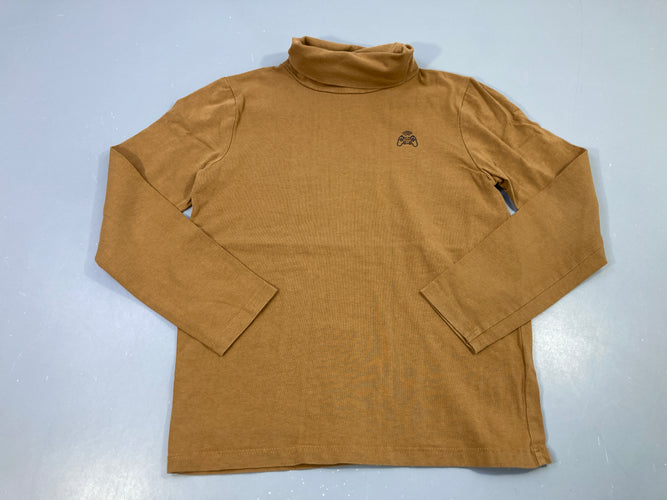 T-shirt m.l col roulé brun manette, moins cher chez Petit Kiwi