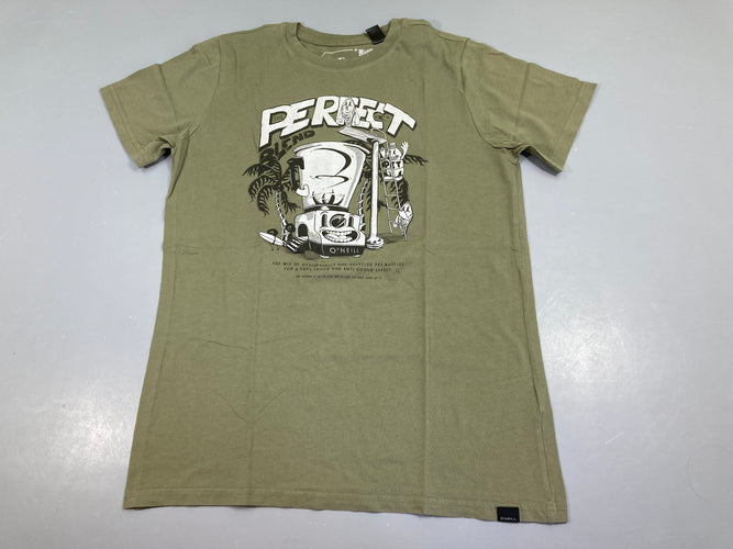 T-shirt m.c kaki Perfect, moins cher chez Petit Kiwi