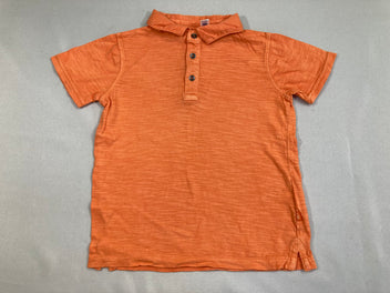 Polo jersey m.c orange flammé boutons col