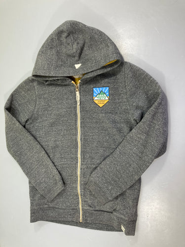 Sweat zippé à capuche gris chiné 4810, moins cher chez Petit Kiwi