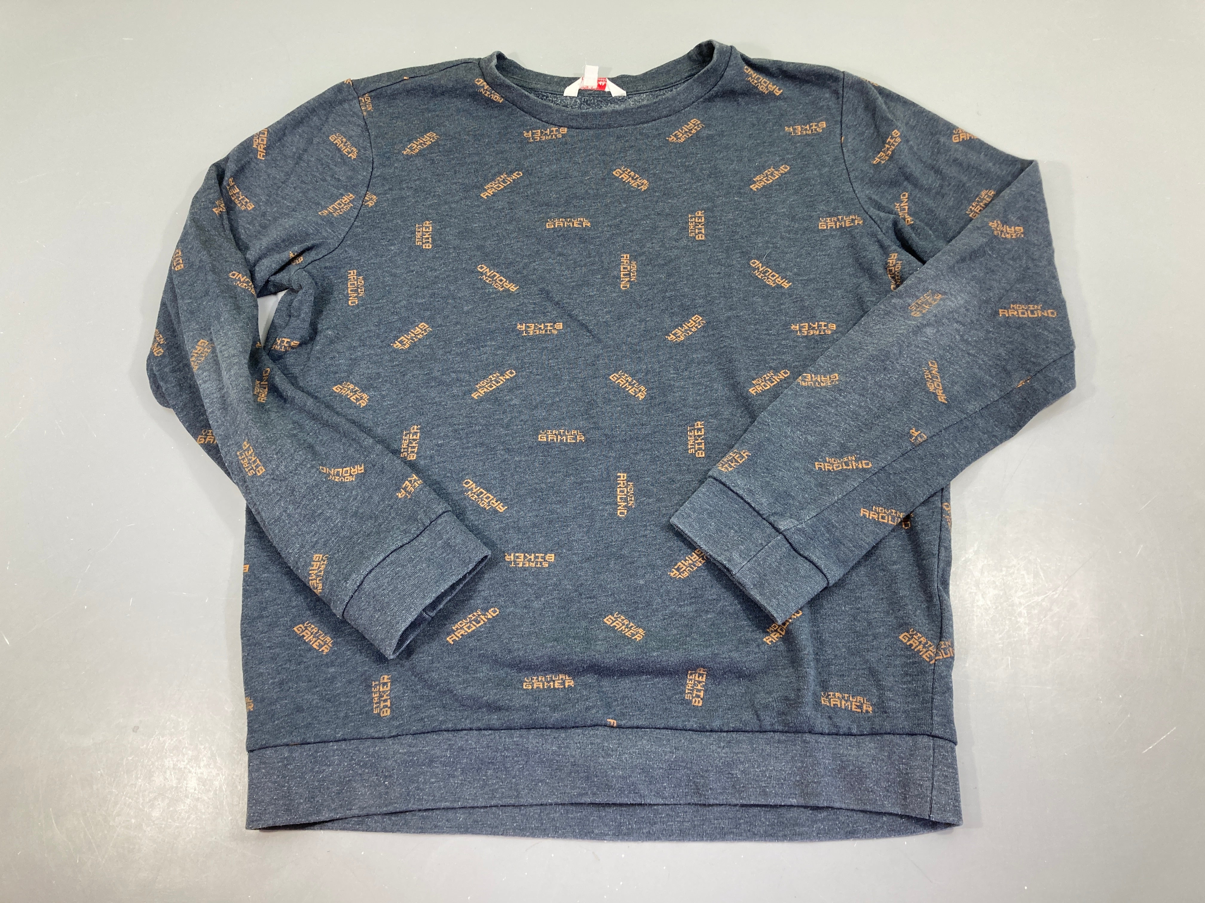 Sweat léger bleu chiné gamer