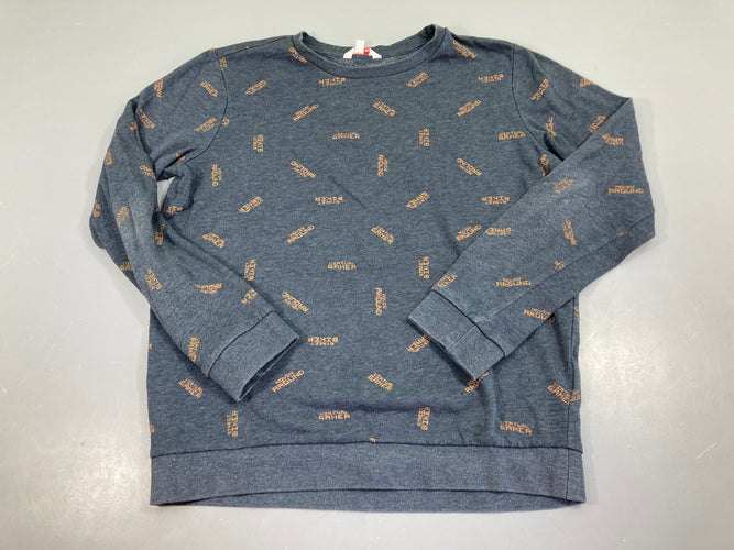 Sweat léger bleu chiné gamer, moins cher chez Petit Kiwi