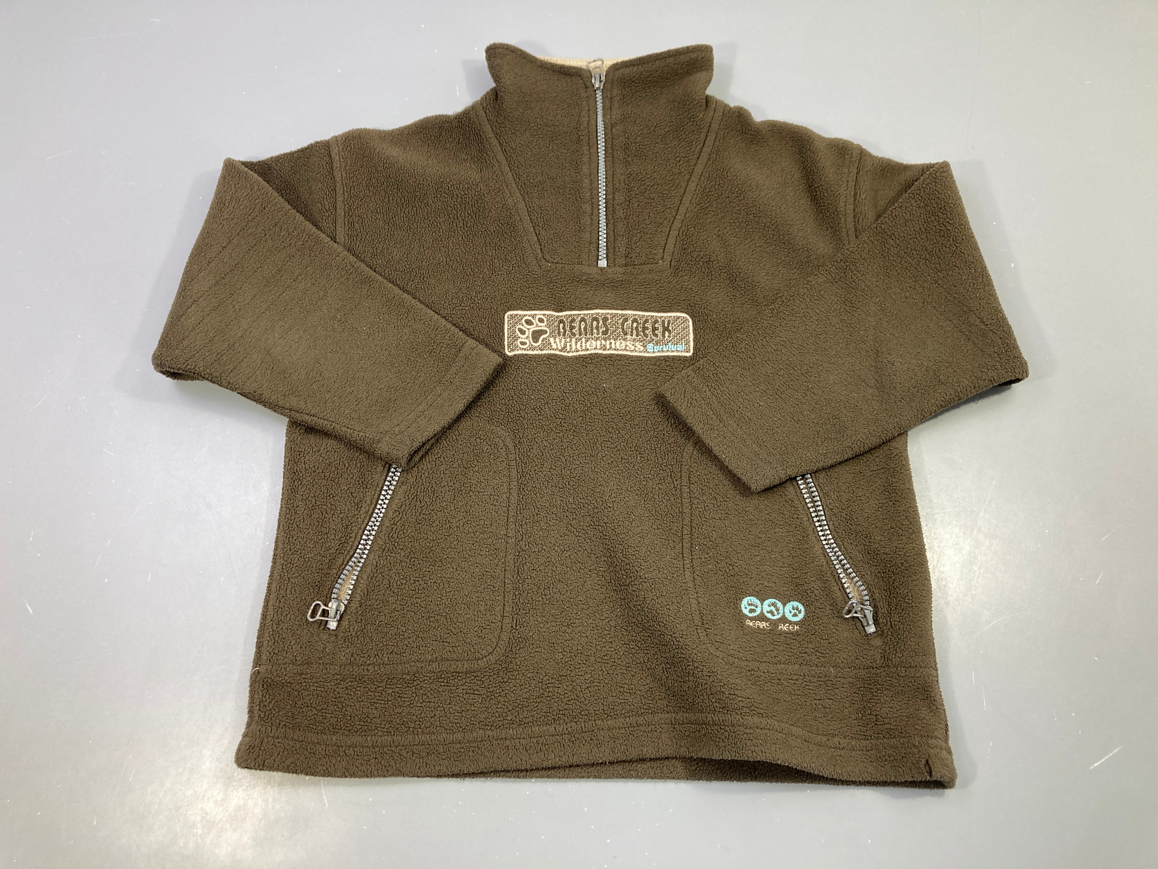 Polar brun col zippé
