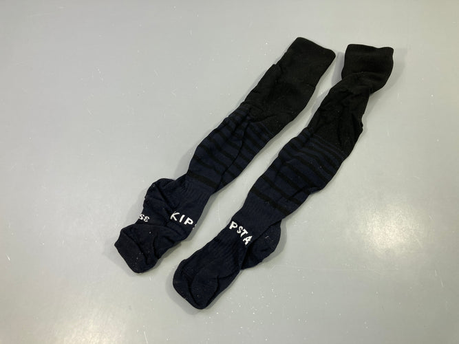 Chaussettes de foot noires Kipsta, moins cher chez Petit Kiwi