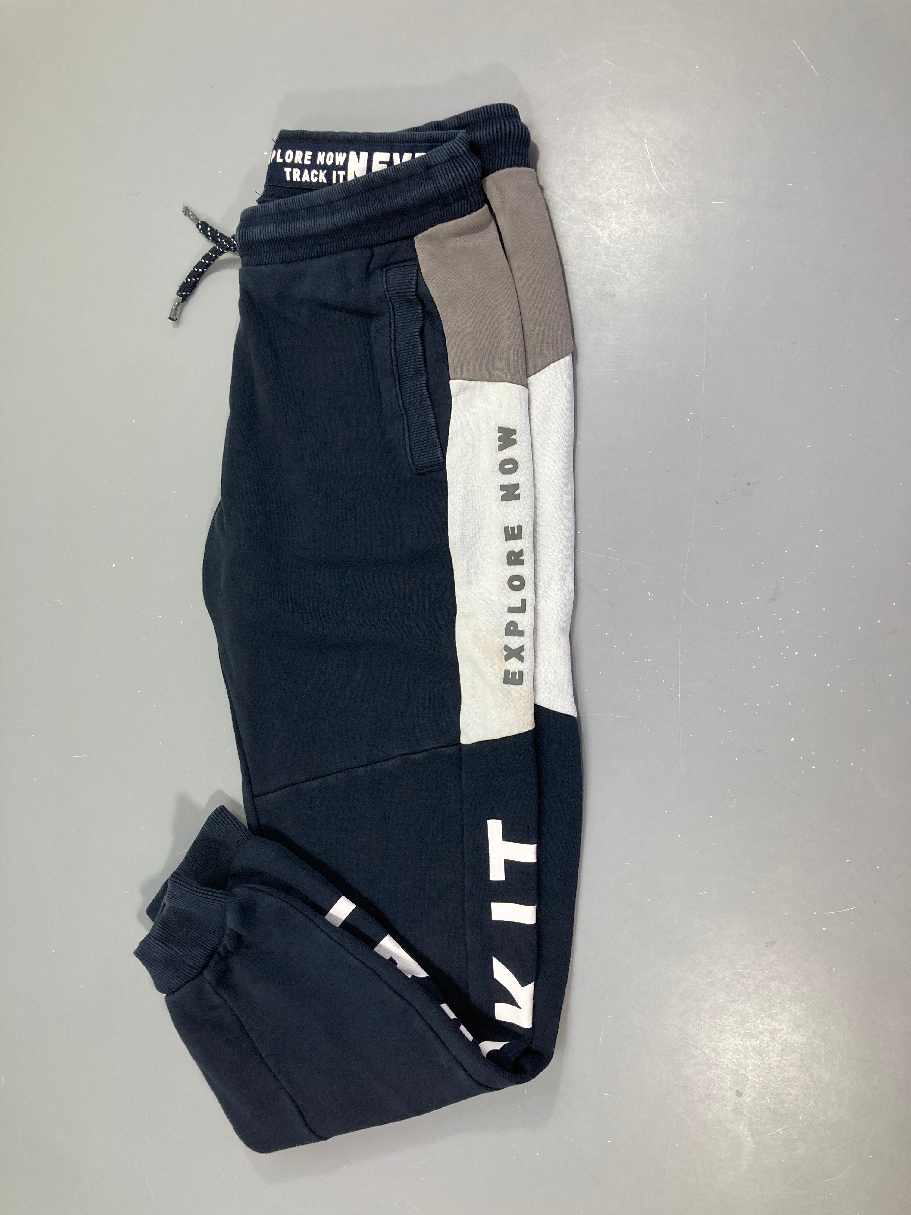 Pantalon de training molleton bleu marine/blancExplore