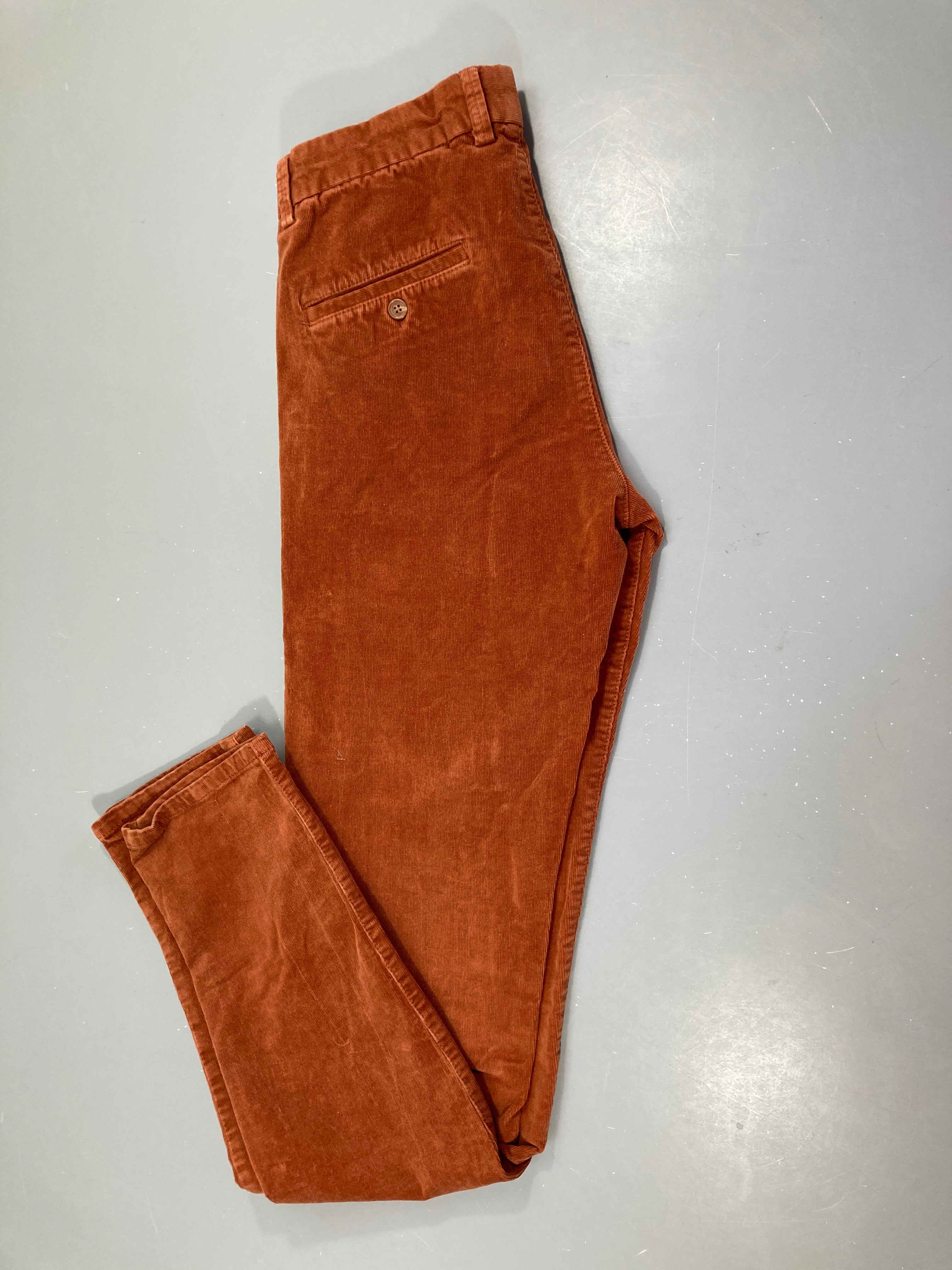 Pantalon chino velours côtelél camel