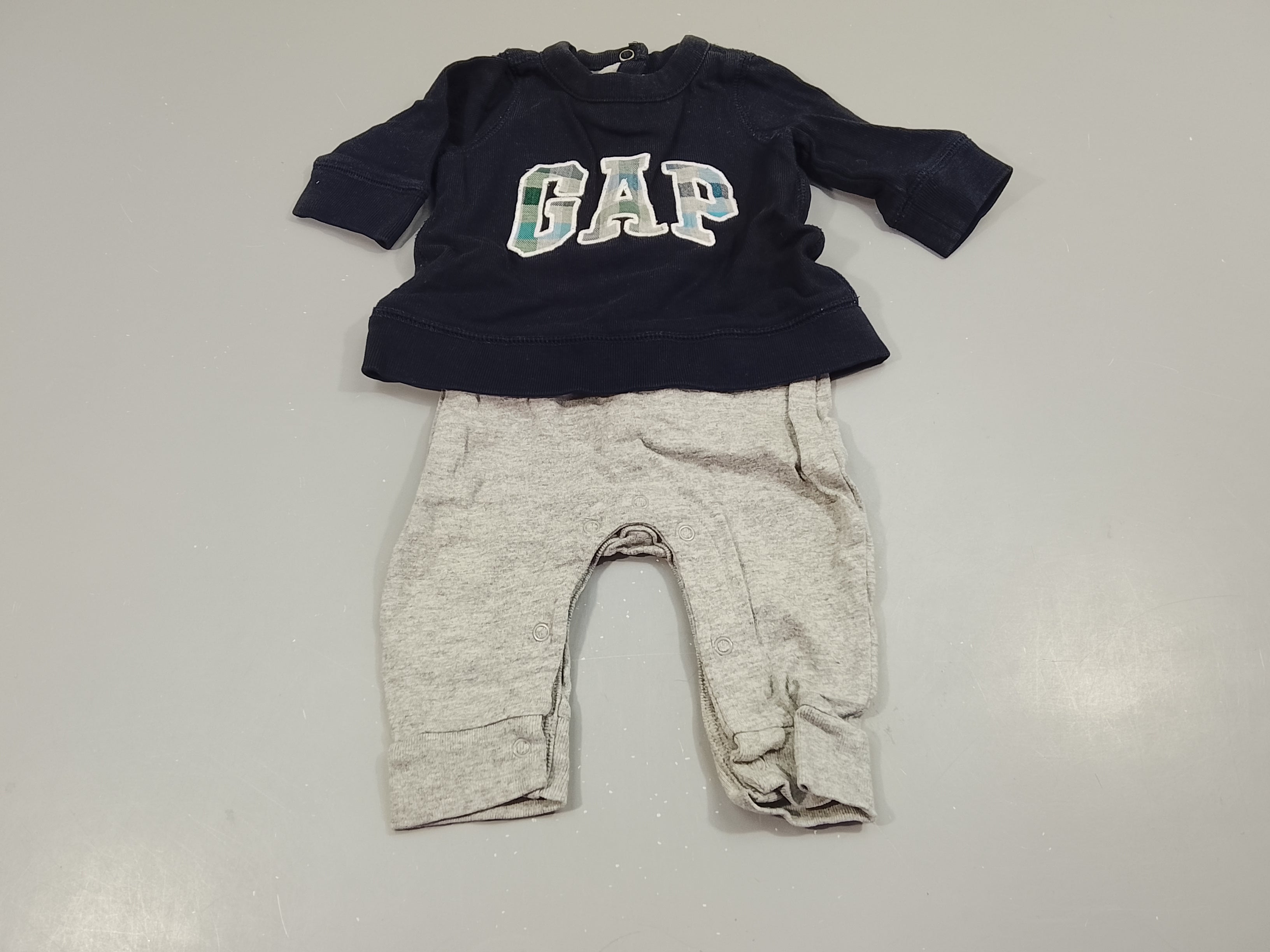 Combinaison, effet 2en1, dessus bleu marine 