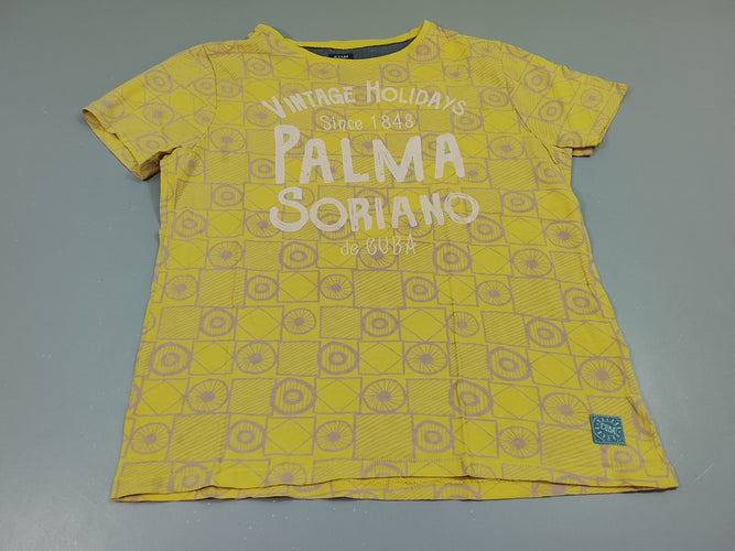 T-shirt m.c jaune motifs géométriques "Palma Soriano", moins cher chez Petit Kiwi