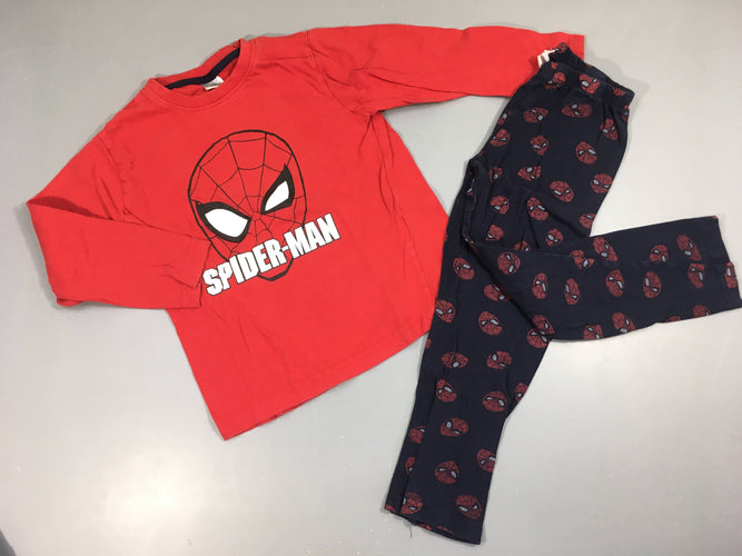 Pyjama 2pcs jersey rouge Spiderman, moins cher chez Petit Kiwi
