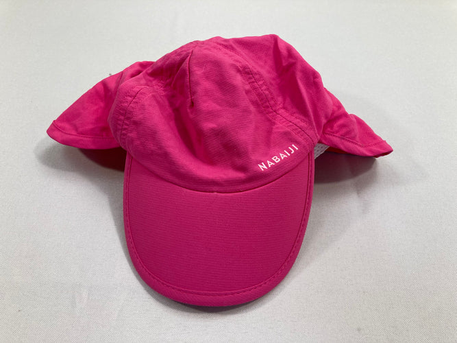 Casquette de soleil fuchsia 50-51 cm Anti UV 50+ Prote.ction nuque, moins cher chez Petit Kiwi