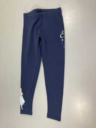 Legging épais molleton bleu marine Elsa, moins cher chez Petit Kiwi
