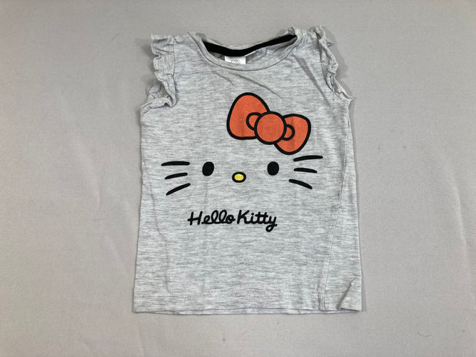 T-shirt s.m gris chiné Kitty, moins cher chez Petit Kiwi