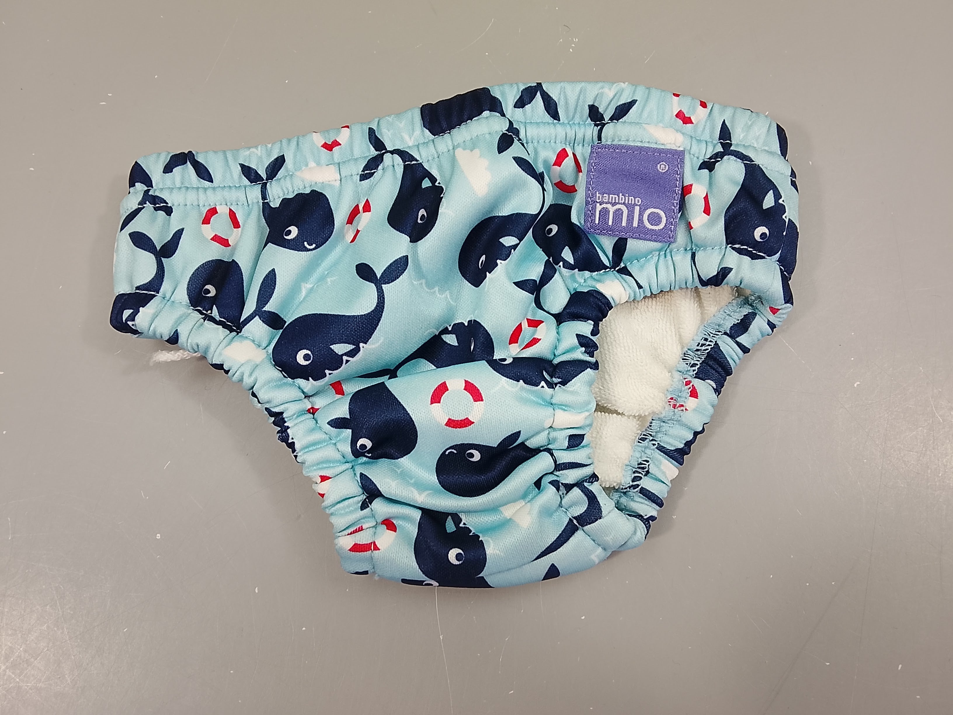 Culotte maillot bleu baleines  Bambino Mio  5-7kg