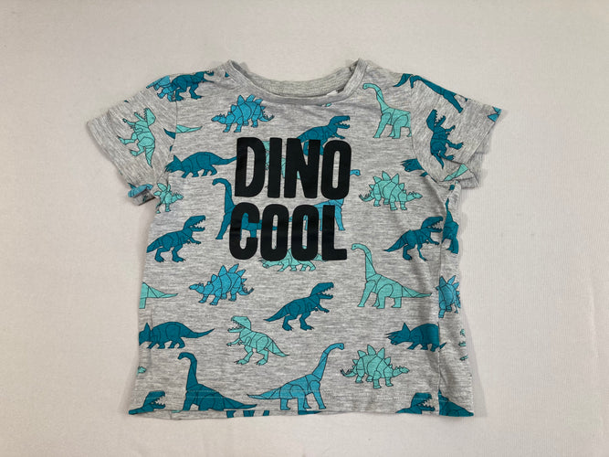T-shirt m.c gris chiné Dino, moins cher chez Petit Kiwi